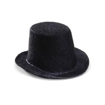 Doll Hat   2&#39;&#39; Black Felt Top Hat Darice #12767 - £2.19 GBP
