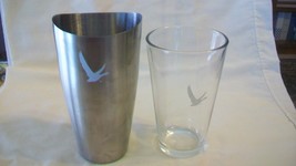 Grey Goose Vodka Metal Shaker Tin with Logo and Clear Pint Glass with Logo - $30.00