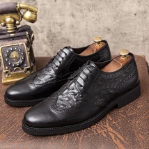 Fotwear Big Size Men Brogue Shoes Wedding Party Mens Leather Dress Shoes Lace Up - £45.20 GBP