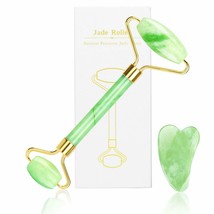 Anti-aging Face Jade Roller and Gua Sha Massage Tool Set - Anti Wrinkle And Skin - £11.84 GBP