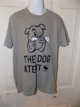 Abercrombie Kids Muscle Gray Short Sleeved Gray The Dog Ate It Shirt Size M Boys - £11.67 GBP
