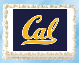 Cal Bears Edible Image Cake Topper Cupcake Topper 1/4 Sheet 8.5 x 11&quot; - £9.39 GBP