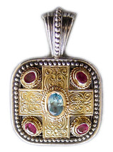  Gerochristo 3290 - Gold, Silver, Topaz &amp; Rubies - Medieval-Byzantine Pe... - £1,651.92 GBP