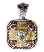  Gerochristo 3290 - Gold, Silver, Topaz &amp; Rubies - Medieval-Byzantine Pe... - £1,651.92 GBP