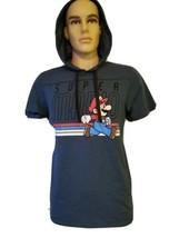 Rare Nintendo Super Mario Bros Hooded Tee Shirt Mens Size Medium New NWT - $39.19