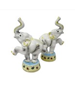 Circus Elephants Salt &amp; Pepper Shakers Porcelain Figurine 50s Kitsch Nap... - £35.78 GBP