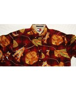Vtg 90s Tommy Hilfiger Fly Fishing Long Sleeve Button Down Shirt Red Pla... - €15,38 EUR