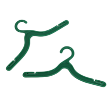 2 VINTAGE 1960's MATTEL BARBIE KEN GREEN REPLACEMENT PLASTIC HANGERS - $4.75