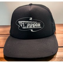 Pipeco Irrigation Snapback Hat Distressed Black Vintage Baseball Cap Mes... - $17.49