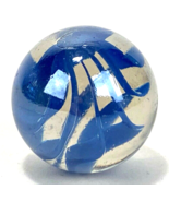 Big Vintage Marble - 25mm / 1&quot; - Clear w/ Blue Swirl - Masher - €8,30 EUR
