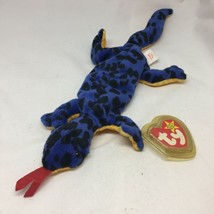 Ty Beanie Baby Lizzie Lizard Blue Plush Stuffed Animal Retired W Tag May... - £15.72 GBP