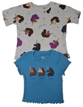 Afro Unicorn 2pk Girls Size Large (10-12) T-Shirts New W/Tags - $9.89