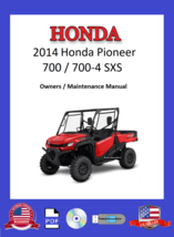 2014 Honda Pioneer 700 / 700-4 SXS Owners / Maintenance Manual - $17.95