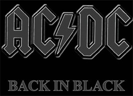 AC / DC Rock Group Back In Black Logo T-Shirt Size LARGE, NEW UNWORN - £11.45 GBP