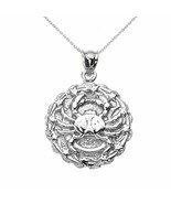 925 Sterling Silver Cancer July Zodiac Sign Pendant Necklace 16" 18" 20" 22" - £30.73 GBP - £48.36 GBP