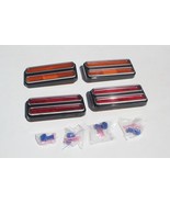 Chevy GMC Pickup Truck Front Rear LED Side Marker Lamp Set Amber Red Chr... - £128.86 GBP