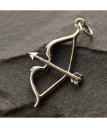  Sterling Silver Bow and Arrow Charm 20x2mm - $35.26 CAD