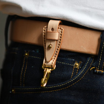 Genuine Leather Key Holder For Men Male Vintage Handmade EDC Waist Hanging Belt  - £21.13 GBP