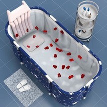Foldable Portable Bathtub With A Separate Family Bathroom Spa Tub, Soaking - £53.25 GBP