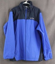 COLUMBIA SPORTSWEAR Unisex Blue Hooded Nylon Windbreaker Rain Jacket Size L - £19.43 GBP