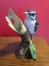 Lenox Downy Woodpecker Bird Figurine On Branch [a*7] - $63.35