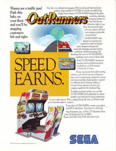 Outrunners Arcade FLYER Original 1990 Unused Video Game Artwork Auto Rac... - $25.65