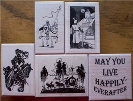 Lot Of 5 New Rubber STAMPS-KNIGHTS, Castles, Carriage - £23.37 GBP