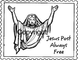 JESUS POSTOID new mounted rubber stamp - $6.00
