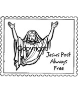 JESUS POSTOID new mounted rubber stamp - €5,21 EUR