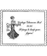 VINTAGE GLAMOUR GIRL POSTOID new mounted rubber stamp - €5,21 EUR