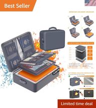 5200°F Document Organizer with Lock,Upgraded Heat Insulated Fireproof＆Wa... - $61.44