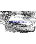 NATIVE AMERICAN CANOE-NEW RELEASE! mounted rubber stamp - €7,03 EUR