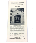Old Beauvoir House Jefferson Davis Shrine and State History Brochure, Bi... - £11.54 GBP