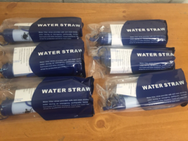 6 Personal Water Straw Filters with 24&quot; Tubing 264 Gallon Capacity Per S... - £35.13 GBP