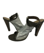 COQUE TERRA Slingback Mules, Crust Taupe/Caoba Silver Leather Women&#39;s EU... - $14.24