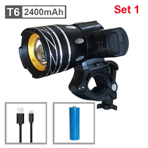 NEWBOLER 800LM Flashlight For Bicycle T6 Zoom LED Headlight USB Charge B... - $118.77