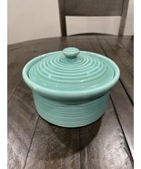 Weller Pottery Turquoise Blue Green Covered Ribbed Casserole Dish  7” Vi... - €38,23 EUR