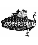 PEACOCK WITH FLOWERS new mounted rubber stamp - €6,96 EUR