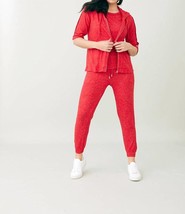 French Kyss soft stretch hooded vest in Red - $52.00