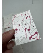 ACEO Pearl Splatter 4/9 Abstract Pink Drip Mini Art Card Painting Collec... - $61.75 MXN