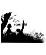 COUPLE POINTING AT THE SKY NEW new mounted rubber stamp - €7,40 EUR