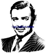 CLARK GABLE NEW WOOD mounted rubber stamp - £6.79 GBP