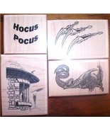 LOT 4 MOUNTED RUBBER STAMPS-MEDIEVAL DRAGON SET - €19,55 EUR