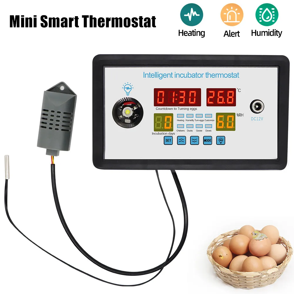Mini Smart Thermostat Automatic Egg Incubator Control SyTemperature Humidity Con - £178.32 GBP