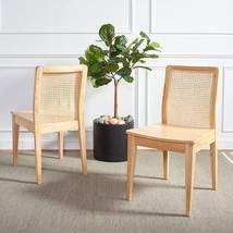 Safavieh Home Collection Benicio Natural Rattan Dining Chair (Set of 2),... - £245.39 GBP