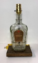 Crown Royal Special Reserve Whiskey Liquor Bottle Table Lamp Light w/Wood Base - $51.77