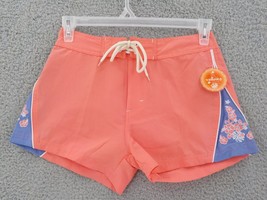 Verona Womens Swim Shorts SZ S Melon Board Shorts Hibiscus Drawstring Pc... - $7.99