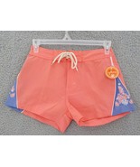 Verona Womens Swim Shorts SZ S Melon Board Shorts Hibiscus Drawstring Pc... - £6.28 GBP