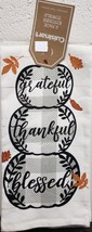 2 Kitchen Towels (16&quot;x28&quot;) Fall,Pumpkin&#39;s Snowman,Grateful,Thankful,Blessed, Bb - £11.83 GBP
