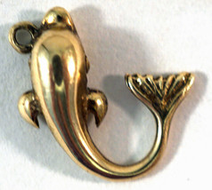14K Gold Dolphin Charm #1 Weighs 1.5 grams - £80.12 GBP